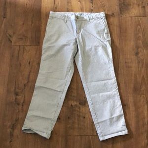 Blue and White Striped Gap Pants